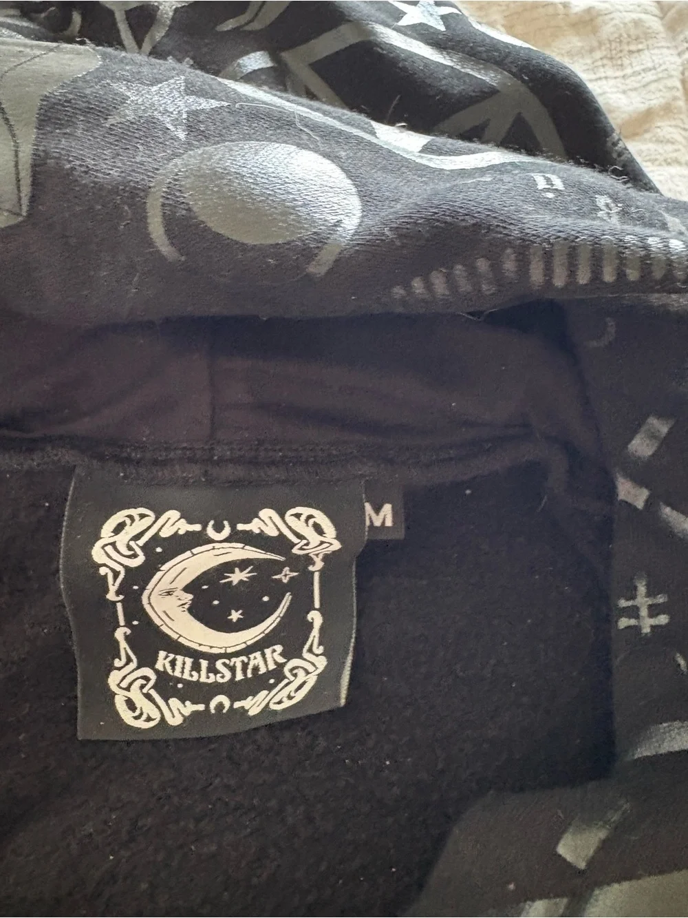 Killstar Black Matte & Gloss Occult Hooded Tunic - Picture 9 of 9